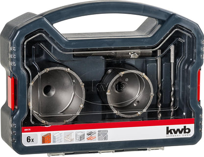 kwb Power-Box Bohrer-Set, Durchmesser 68 mm und 82 mm mit 2 Zentrierbohrern