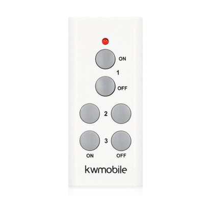 kwmobile 3x Funk Lampenfassung E27-30m Reichweite mit Fernbedienung,Weiß