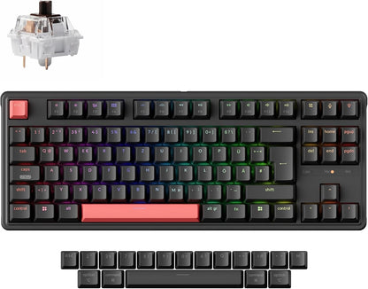 Keychron C3 Pro QMK/VIA Mechanische Tastatur, Kabelgebunden, Programmierbar, 87 Tasten