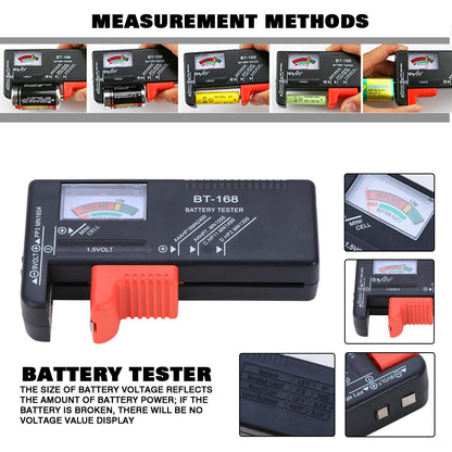Kyrio Batterie Organizer Aufbewahrung mit herausnehmbarem Batterietester,hält 93 Batterien