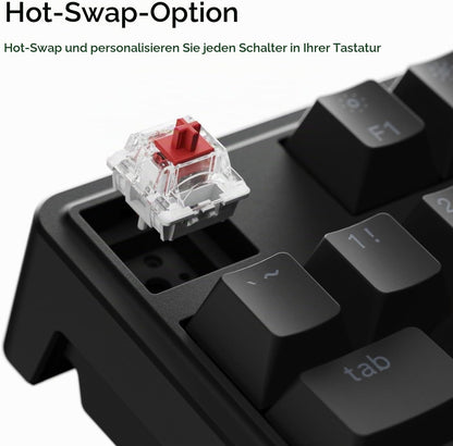 Keychron C3 Pro QMK/VIA Mechanische Tastatur, Kabelgebunden, Programmierbar, 87 Tasten