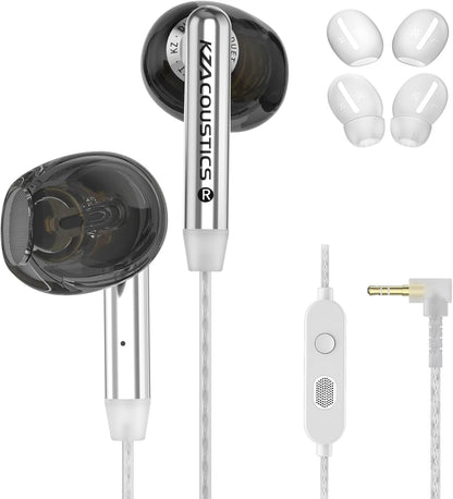 KZ Duet Dual Driver Kabelgebundene In-Ear-Kopfhörer mit Mikrofon für Gaming, PC,