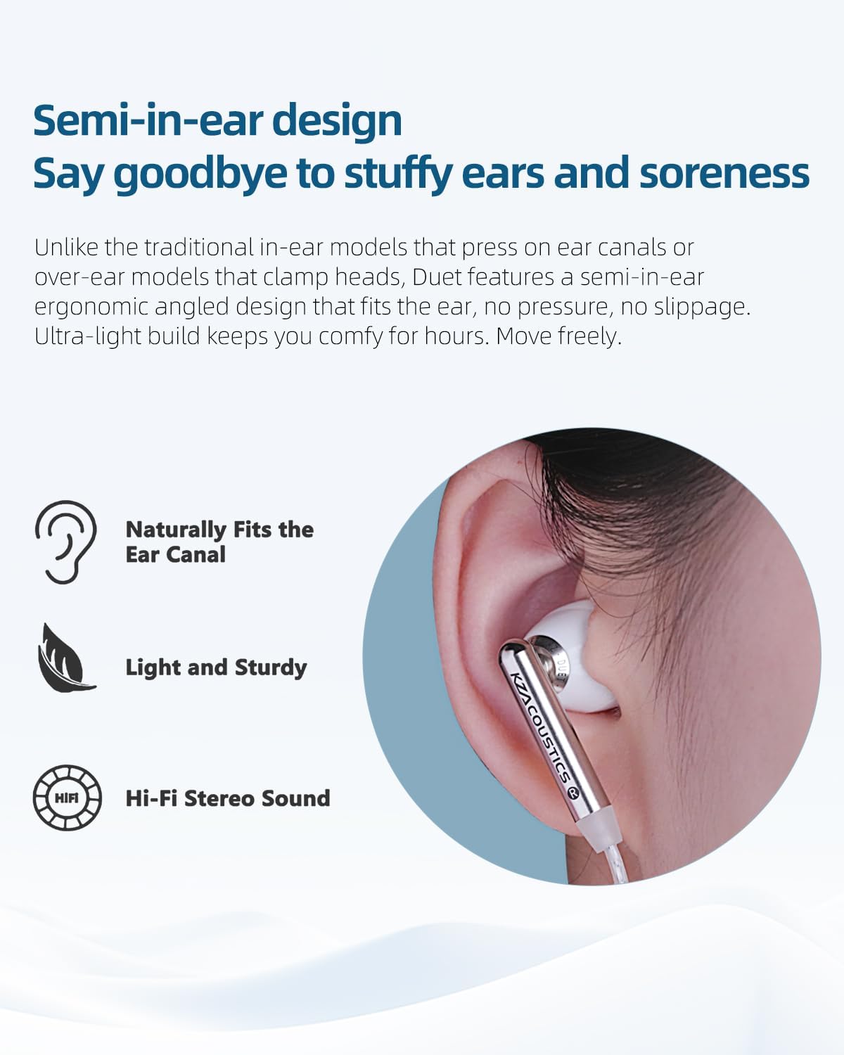 KZ Duet Dual Driver Kabelgebundene In-Ear-Kopfhörer mit Mikrofon für Gaming, PC,