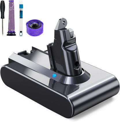 Akku für Dyson V6 DC62, LONGFIT Ersatzakku Li-ion 6500mAh Dyson V6 Animal V6 Trigger V6 Fluffy V6 Motorhead V6 Absolute, Dyson Staubsauger Akku DC58 DC59 DC61 DC62 DC72 DC74 SV03 SV05 SV06 SV07 SV09