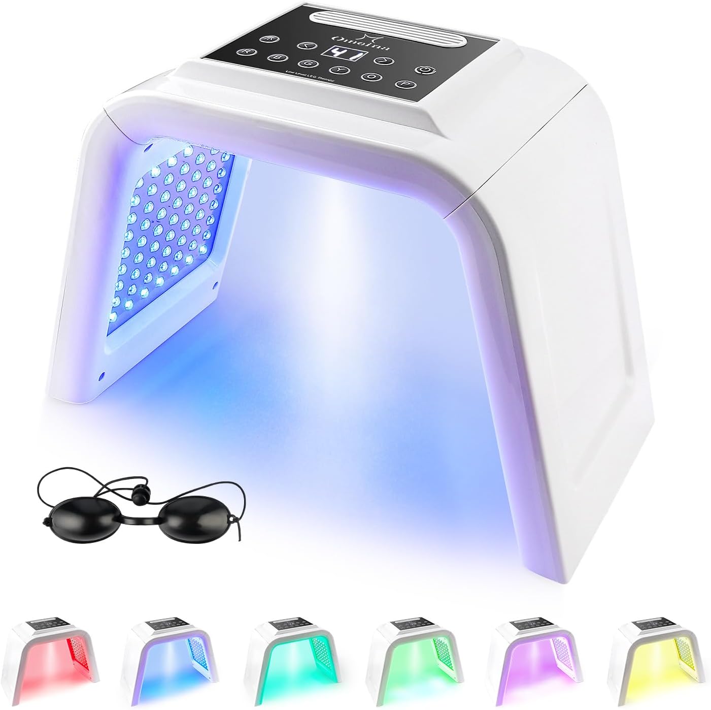 OMENIA 7-Farben-LED-Licht-Gesichtsmaske gegen Mitesser, Schönheit