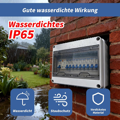 Lomhyve Sicherungskasten , Stromverteilerkasten IP65 125A ,AC Trennschalter 7x16A+2x20A