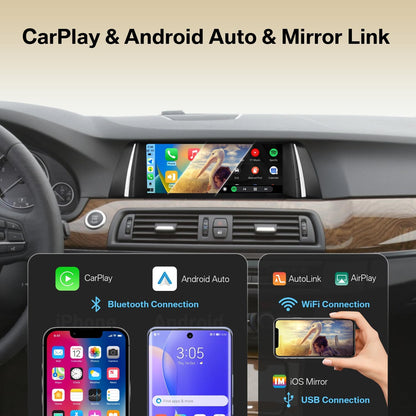 Leadsign 10,25" Wireless CarPlay Android Auto Bildschirm für BMW 5er F10/F11(2010–2012, CIC)