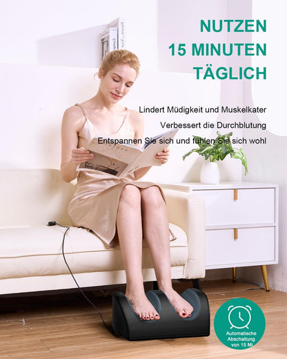 LAOBEN Shiatsu FußMassagegeräT Mit Heizung, Tiefengewebsmassage Mit Massagerollen