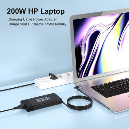 200W Laptop Gaming Ladegerät Kompatibel mit HP Omen Pavilion 15 16 17 Victus