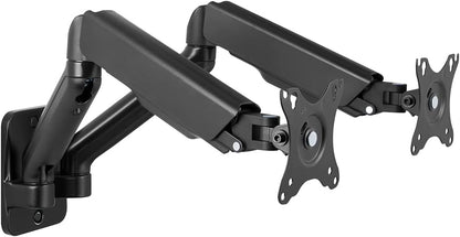LogiLink BP0146 - Monitorwandhalterung 2-Fach, 17–32", Gasdruckfeder, 90–540 mm, Schwarz