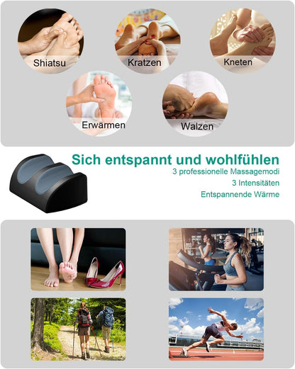 LAOBEN Shiatsu FußMassagegeräT Mit Heizung, Tiefengewebsmassage Mit Massagerollen
