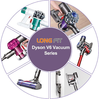 Akku für Dyson V6 DC62, LONGFIT Ersatzakku Li-ion 6500mAh Dyson V6 Animal V6 Trigger V6 Fluffy V6 Motorhead V6 Absolute, Dyson Staubsauger Akku DC58 DC59 DC61 DC62 DC72 DC74 SV03 SV05 SV06 SV07 SV09