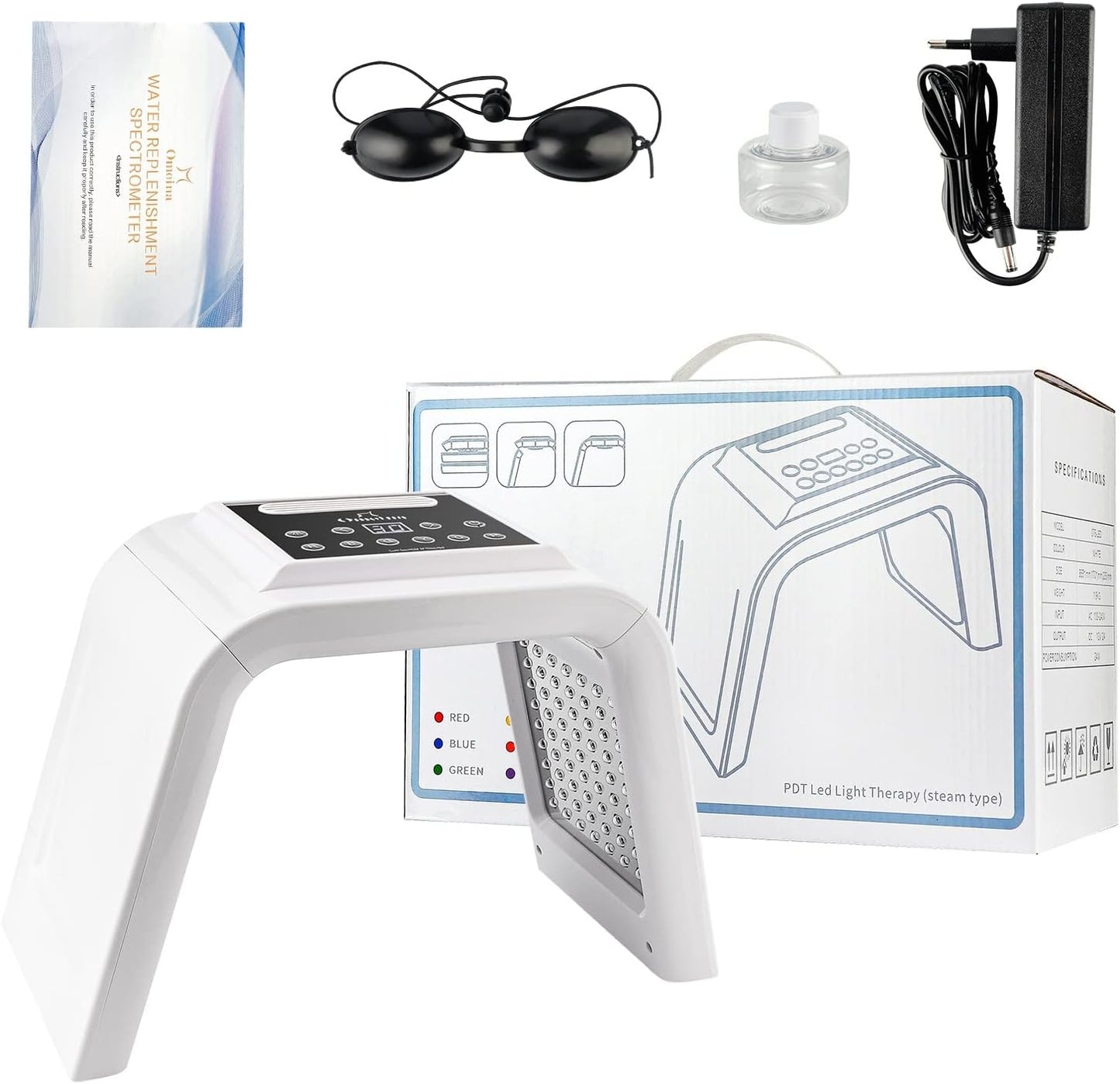 OMENIA 7-Farben-LED-Licht-Gesichtsmaske gegen Mitesser, Schönheit