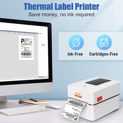LVYUAN DHL Etikettendrucker, 4x6 Mobile Thermo Etiketten Drucker,203DPI