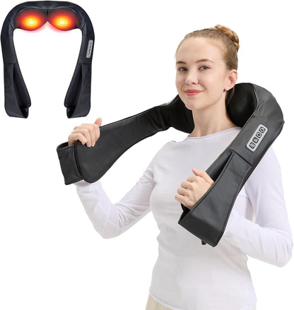 LAOBEN Nacken, Schulter und Rückenmassagegerät mit konstanter Heizfunktion Massagerollen