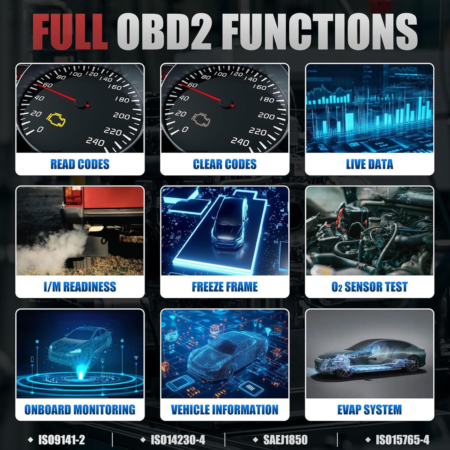 Launch Creader 300 OBD2 Scanner Diagnosegerät für Motorfehlercodes. 1.7"