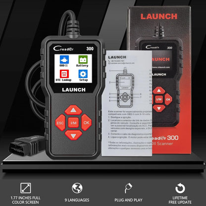 Launch Creader 300 OBD2 Scanner Diagnosegerät für Motorfehlercodes. 1.7"