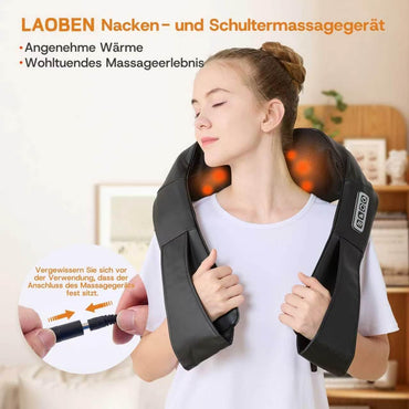 LAOBEN Nacken, Schulter und Rückenmassagegerät mit konstanter Heizfunktion Massagerollen