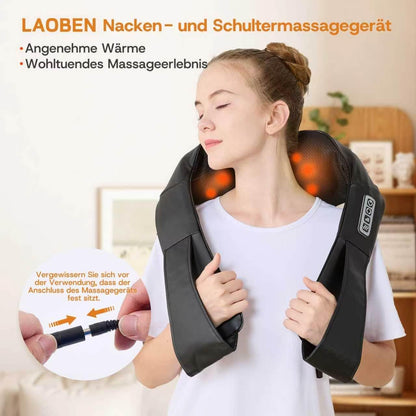 LAOBEN Nacken, Schulter und Rückenmassagegerät mit konstanter Heizfunktion Massagerollen