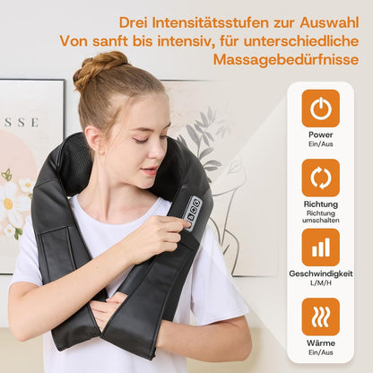 LAOBEN Nacken, Schulter und Rückenmassagegerät mit konstanter Heizfunktion Massagerollen