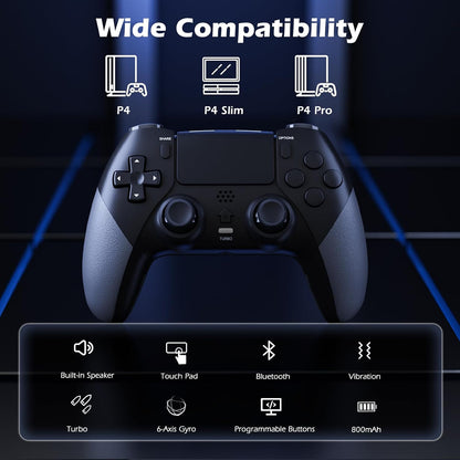 LATEC Controller für PS4, Wireless Controller für PS-4/Pro/Slim,Doppelter Vibration, Turbo