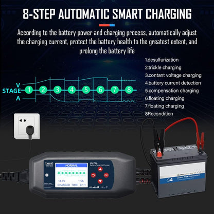 Testeur et chargeur de batterie de voiture LANCOL 12 V, testeur de charge de batterie 100-3000 CCA