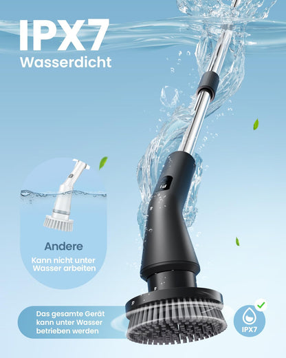 Leebein Elektrische Reinigungsbürste, 7 in 1 Spin Scrubber, IPX7
