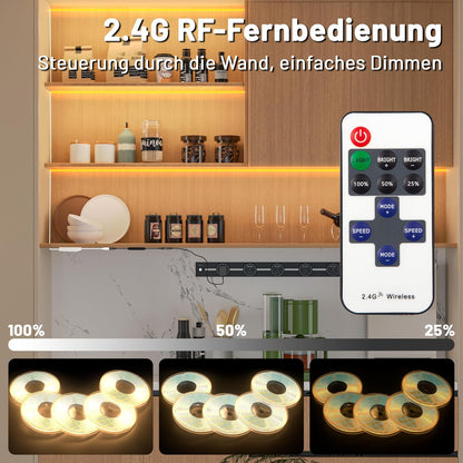 Lichaser COB  LED Streifen für Akustikpaneele, 6 Rollen WiFi Warmweiss 12V (1,5M) 