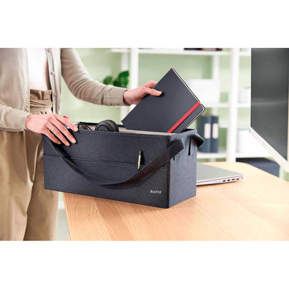 LEITZ Aufbewahrungstasche Hot Desking avec Stoff samtgrau mit Tragegriffen