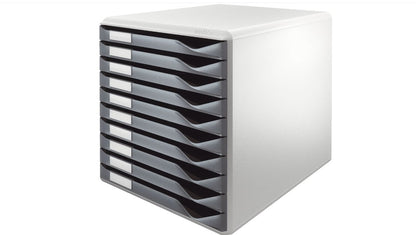 LEITZ Schubladenbox Formular Set 10 Schübe DIN A4 gris clair/gris foncé 