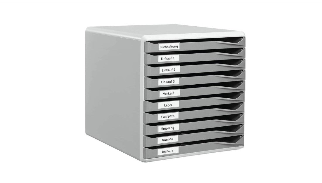 LEITZ Schubladenbox Formular Set 10 Schübe DIN A4 gris clair/gris foncé 
