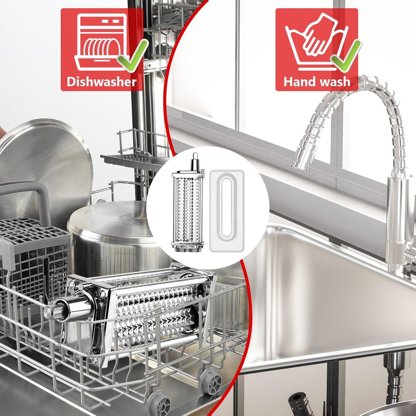 LETOMS Fleischzerkleinerer-Aufsatz für alle KitchenAid Standmixer