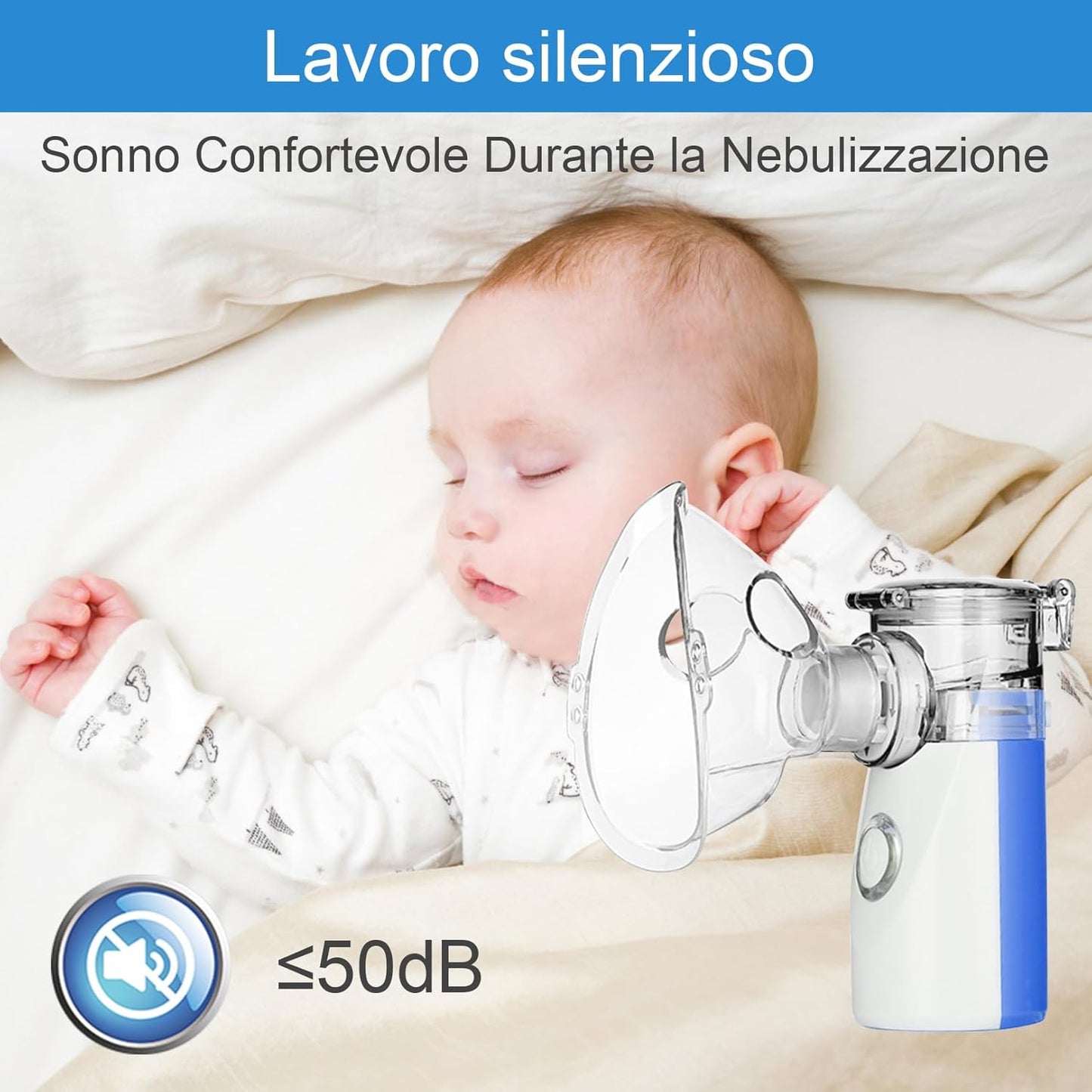 LIFOCI Inhaliergerät Tragbar mit Mundstück und 2 Maske USB