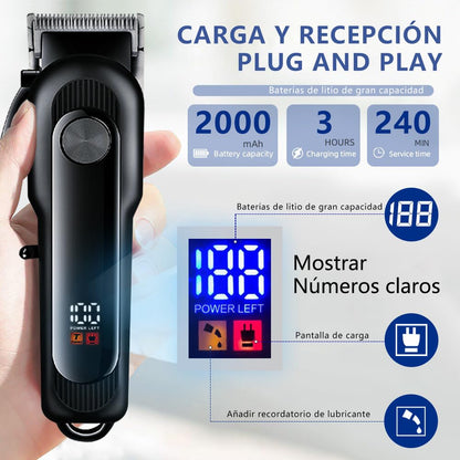 Machine de coupe de cheveux pour cheveux, sèche-cheveux, avec écran LCD, coupe, USB, sèche-cheveux électrique, pour le soin des cheveux et sèche-cheveux