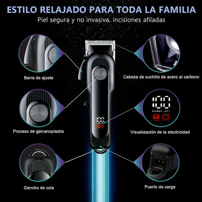 Machine de coupe de cheveux pour cheveux, sèche-cheveux, avec écran LCD, coupe, USB, sèche-cheveux électrique, pour le soin des cheveux et sèche-cheveux