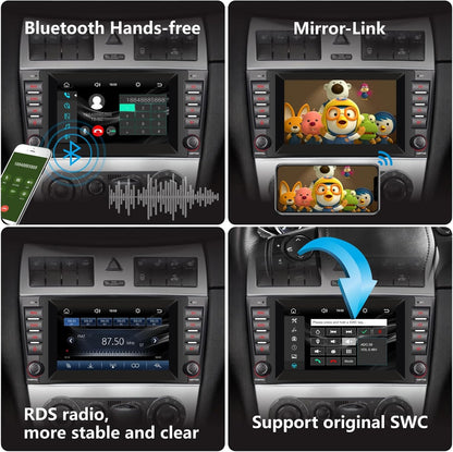 Autoradio kompatibel mit drahtlosen Carplay/Android Auto für Mercedes Benz CLK..