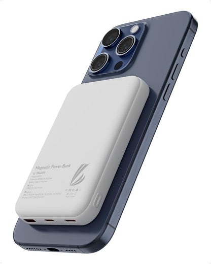 LL TRADER 006 Magnetisches powerbank, 10.000 mAh, für iPhone 12/13/14/15-Serie (weiß)