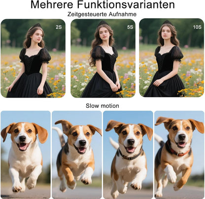 LONGYI Digitalkamera 5K 75MP Kamera WLAN, 64GB Speicherkarte, 18-fachem Zoom