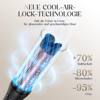 Lookmate Automatischer Lockenstab mit Kaltluft, 32 mm,4 Temp. Ionen Tech.Roségold