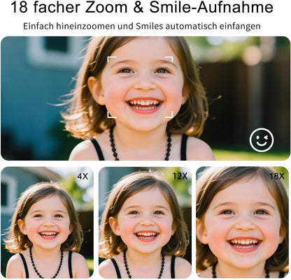 LONGYI Digitalkamera 5K 75MP Kamera WLAN, 64GB Speicherkarte, 18-fachem Zoom