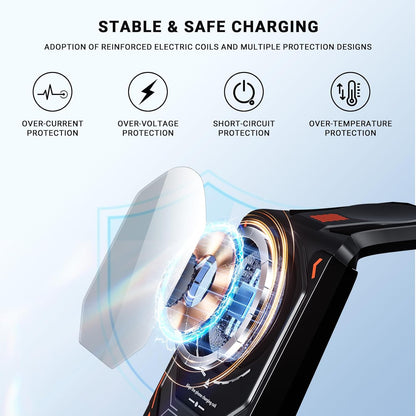 LTLIUU 3 in 1 Wireless Charging Station for Apple Devices, 15W Fast Mag-Safe Charger