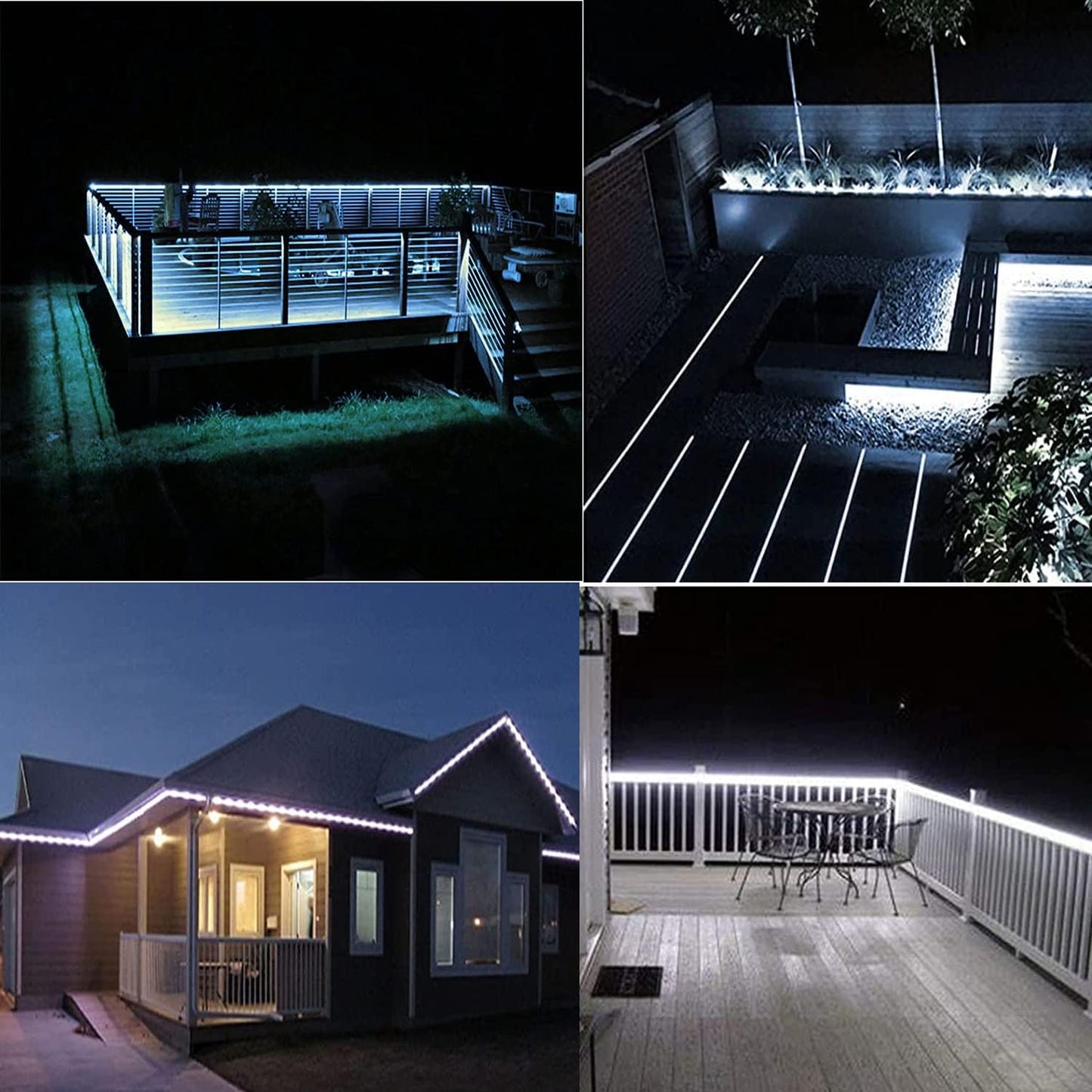 Solar LED Streifen, 5m LED Strip IP67 Wasserdichter, Dimmbare, USB-Stromkabel