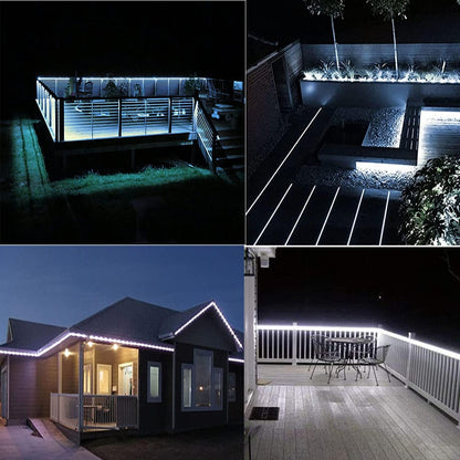 Solar LED Streifen, 5m LED Strip IP67 Wasserdichter, Dimmbare, USB-Stromkabel