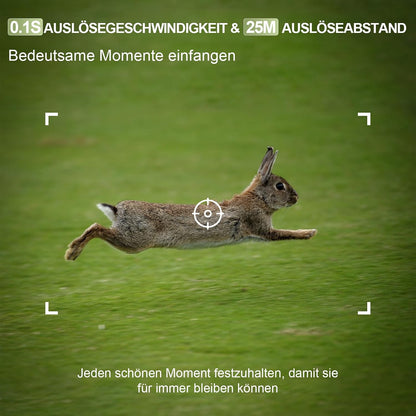 Lutranstra Wildkamera, 4K Video, 60MP, WLAN mit Handyübertragung APP, Bewegungssensor