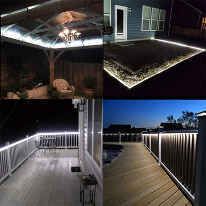 Solar LED Streifen, 5m LED Strip IP67 Wasserdichter, Dimmbare, USB-Stromkabel