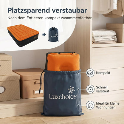 Luxchoice Luftbett Aufblasbare Matratze 1 Person mit Integrierte Pumpe 190×99×40cm