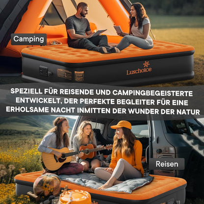 Luxchoice Luftbett Luftmatratze Selbstaufblasend 2 Personen mit Integrierter Elektrischer Pumpe