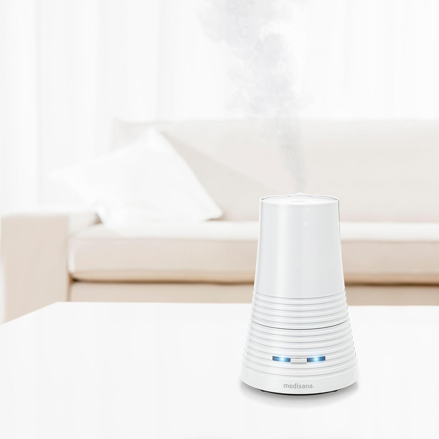 Medisana AH 662 Ultraschall Airbefeuchter Purificateur d'air 900 ml 15 Stunden Laufzeit, Blanc