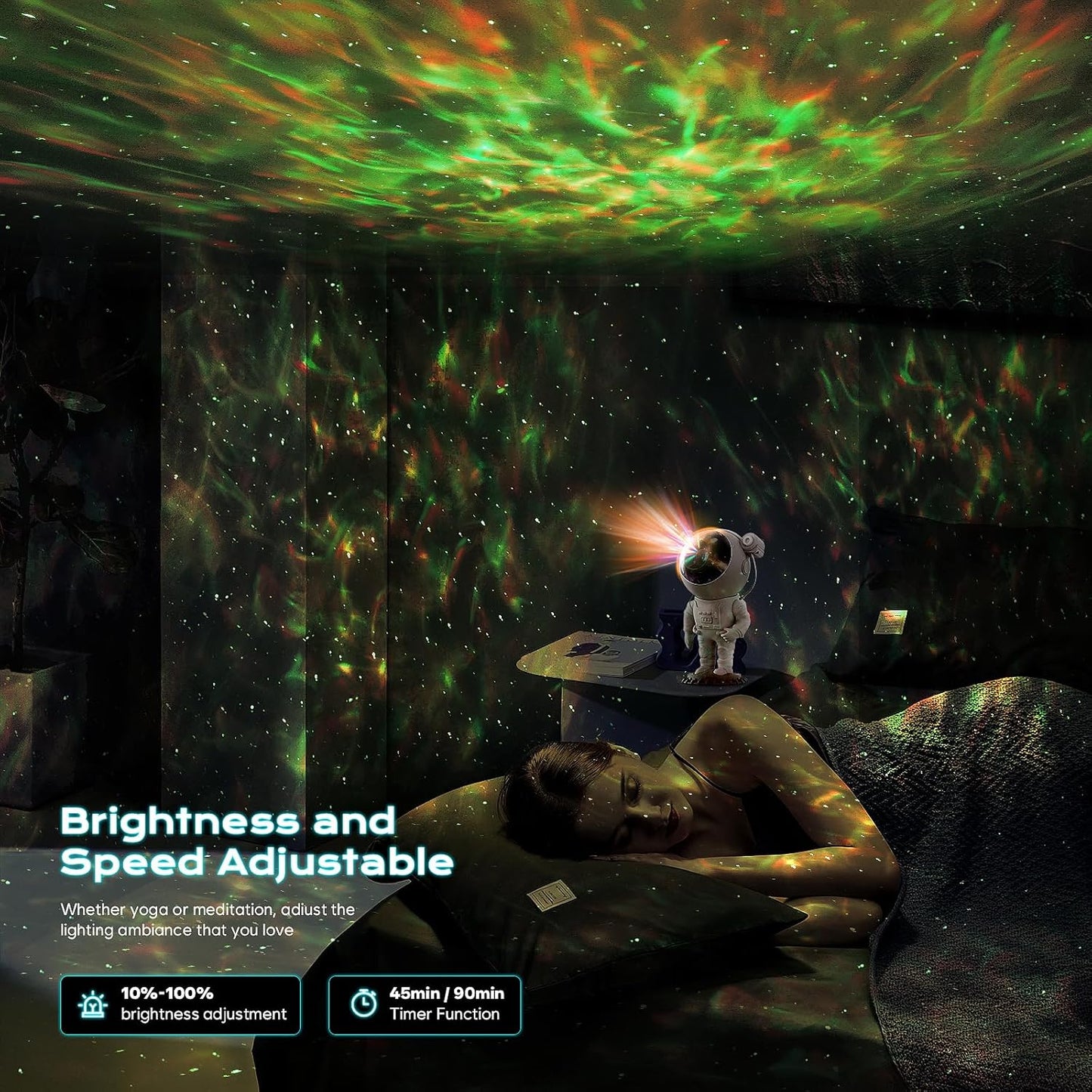 Astronauten Sternenhimmel Projektor mit Fernbedienung Weiß