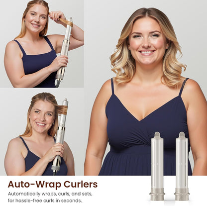 MESCOMB 5 in 1 Airstyler & Hairstyler Set Ionen Föhn, Auto Lockenstab & Volumenbürste